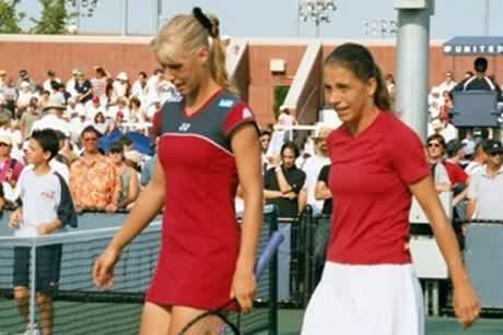 Elena Dementieva and Janette Husarova (2001 US Open)