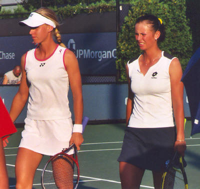 Elena Dementieva and Lina Krasnoroutskaya (2003 US Open)