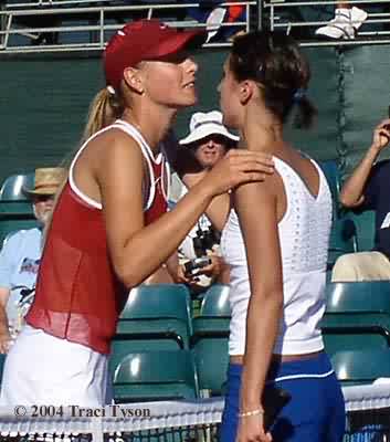 Maria Sharapova and Anastasia Myskina (2004 Indian Wells)