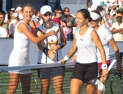Elena Likhovtseva, Svetlana Kuznetsova, Tatiana Perebiynis, Maret Ani (2004 US Open)