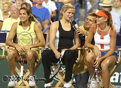 Daniela Hantuchova, Amelie Mauresmo, Kim Clijsters (2005 Indian Wells)