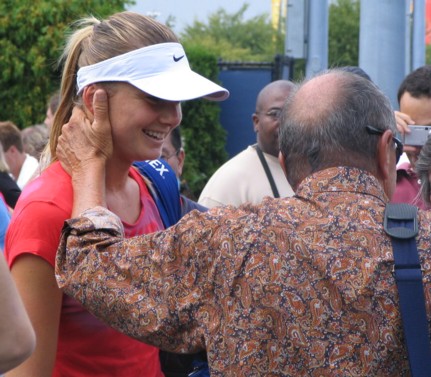 Daniela Hantuchova and Nick Bollettieri (2006 US Open)