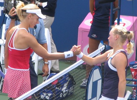 Elena Dementieva and Emma Laine (2006 US Open)
