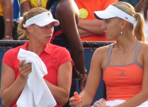 Vera Zvonareva and Elena Vesnina (2008 US Open)