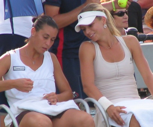 Maria Kirilenko and Flavia Pennetta 2008 US Open 