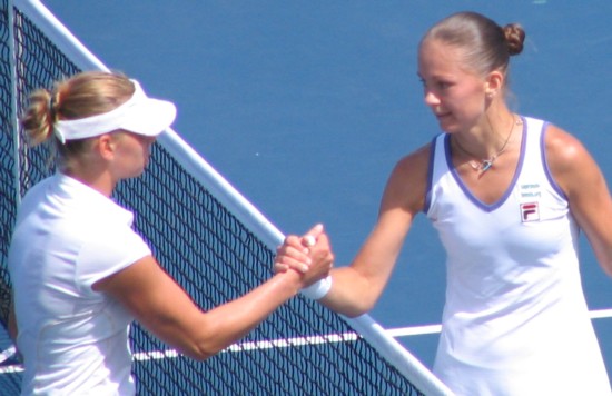 Vera Zvonareva and Tatiana Perebiynis (2008 US Open)